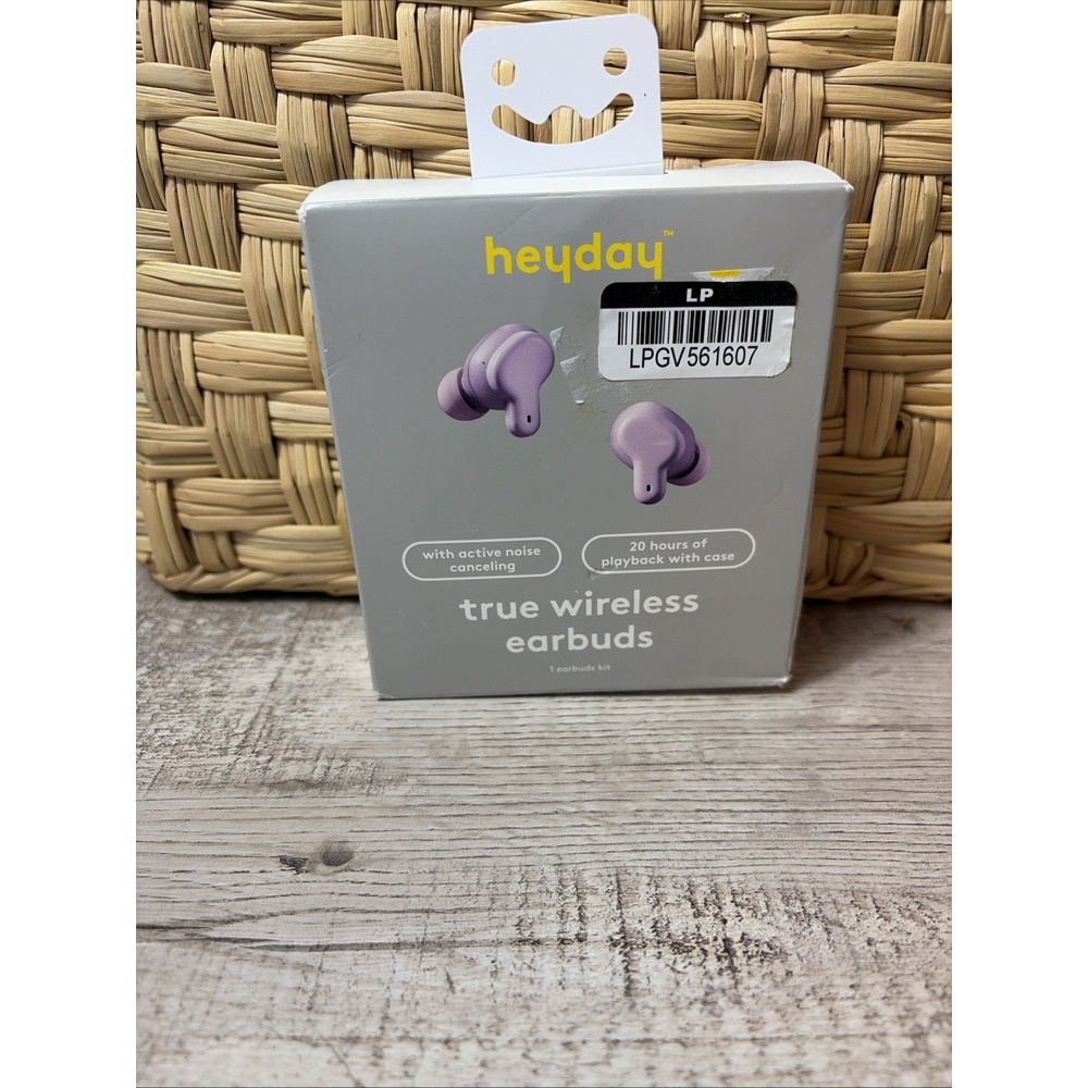 heyday True Wireless Bluetooth Active Noise Cancelling Earbuds Lavender NWT